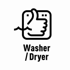 Washer Dryer vector information sign
