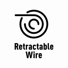 Retractable Wire vector information sign