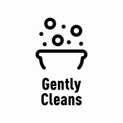 Gently Cleans vector information sign