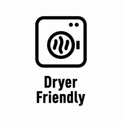 Dryer Friendly vector information sign