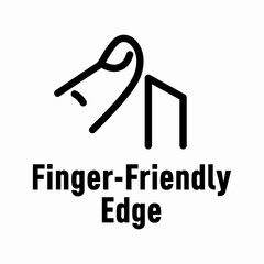 Finger-Friendly Edge vector information sign
