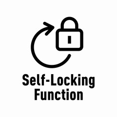 Self-Locking Function vector information sign