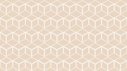 Beige background with rhombus and cubes