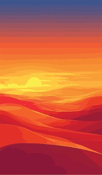 sunset in the mountains abstract sunset background