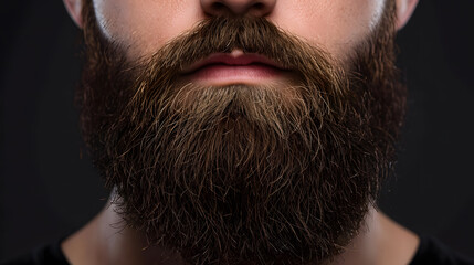 Fototapeta premium A closeup photo of a man with thick brown beard