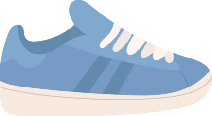  blue sneakers in flat style vector © zolotons