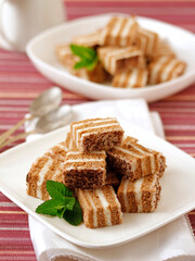 Sponge cake with coffee and mascarpone.