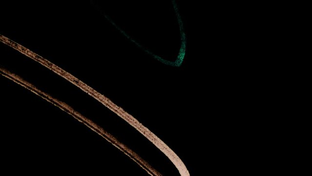 Scribbles scratches on black background. High quality 4k footage