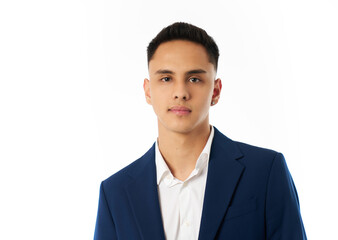 Portrait of a businessman, isolated on white background