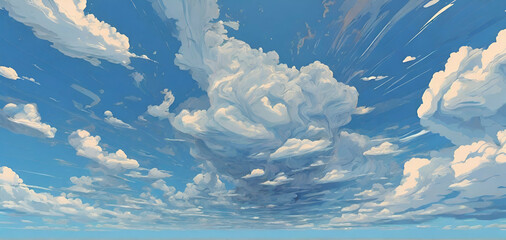 Blue sky illustration 