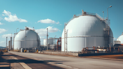 Industrial gas storage tank 