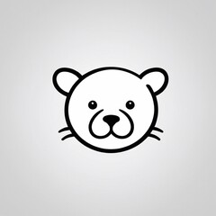 Naklejka premium Bold Monochromatic Animal Vector Icon