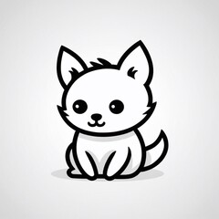 Fototapeta premium Bold Monochromatic Animal Vector Icon