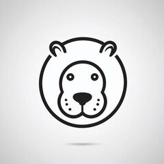 Bold Monochromatic Animal Vector Icon