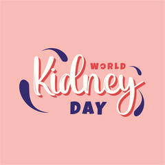 World Kidney Day Retro Style Vector Design