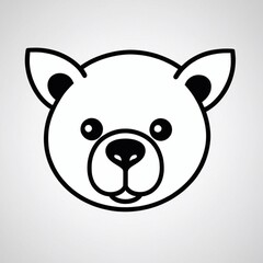 Fototapeta premium Bold Monochromatic Animal Vector Icon