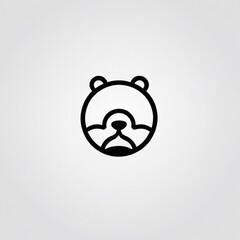 Fototapeta premium Bold Monochromatic Animal Vector Icon