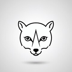 Fototapeta premium Bold Monochromatic Animal Vector Icon