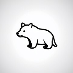 Obraz premium Bold Monochromatic Animal Vector Icon