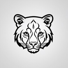 Fototapeta premium Bold Monochromatic Animal Vector Icon