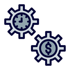 Time Is Money Line Filled Icon