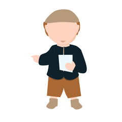 child pointing finger