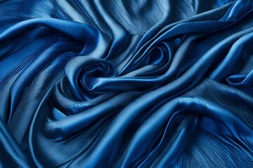 blue satin background generated by AI technology  