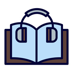 Audio Book Line Filled Icon 