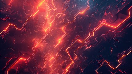 Abstract background with various sharp, zigzag and lightning pattern