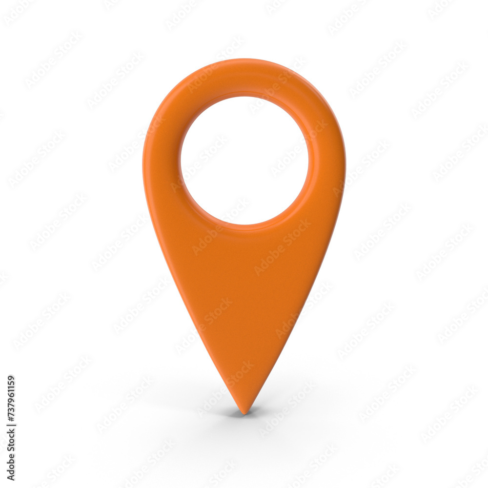 Poster mark the position. locate the pin on the gps. realistic 3d design, yellow map location pointer. geol