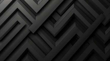 Abstract black and white background with spikes and zigzag line pattern - obrazy, fototapety, plakaty