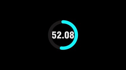 Loading indicator. Progress bar. Neon color, black background. Neon light progress bar animation. Circle loading bar in progress animation. 4k