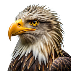 Obraz premium American Bald Brown Exotic Eagle On Transparent Background