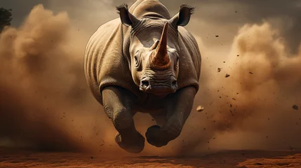 Foto op Canvas Majestic Rhino © levit