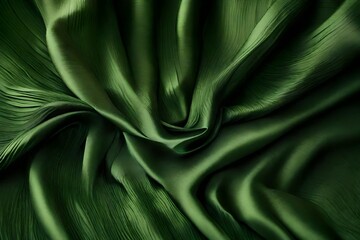 green silk background generated by AI technology