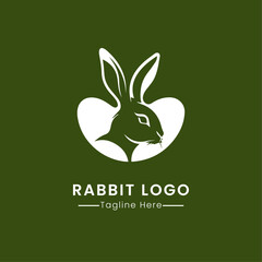 Rabbit logo icon design vector
