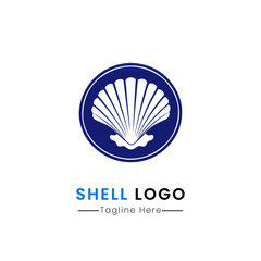  Sea shell pearl, oyster, seafood, restaurant logo design template