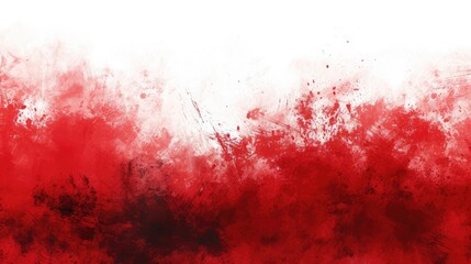 Brush painted grunge red backround isolated on white background - obrazy, fototapety, plakaty