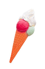 Icecream cone, isolated on transparent background, png file