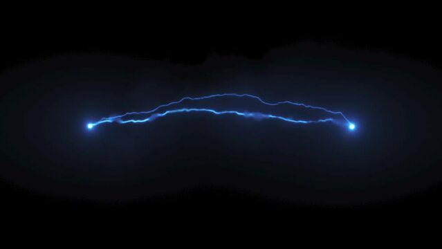 Lightning crack overlay effect black screen Blue and white light comes from sky dark mood light weather video