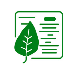 Leaf, Green leaf icon, symbolizing nature, growth, and sustainability, in a simple and elegant design, Leaf, plant icon