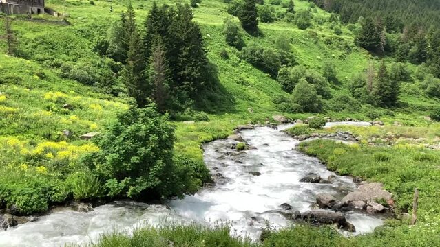 The most beautiful landscapes of Kaçkar Mountains, time lapse shots.