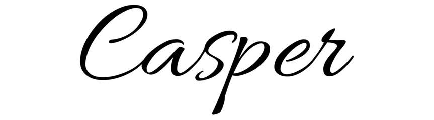 Casper - black color - name written - ideal for websites,, presentations, greetings, banners, cards,, t-shirt, sweatshirt, prints, cricut, silhouette, sublimation
 - obrazy, fototapety, plakaty