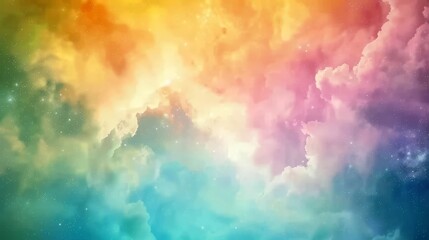 Obraz na płótnie Canvas Abstract Colorful Cloudscape with Vivid Colors and Dreamy Atmosphere for Backgrounds and Designs