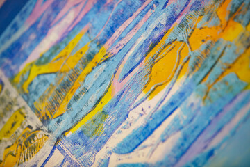Dive into a world of vibrant Abstract Expressions in Acrylic. This photo captures the dynamic blend...