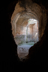 underground cistern, I.d.C, formwork of opus cementicium, Uxama, Alto del Castro, Villa of...