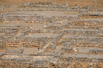 Casa de los Plintos, Uxama, Alto del Castro, Villa of Celtiberian origin dating back more than 2,000 years,  Soria, Autonomous Community of Castile, Spain, Europe