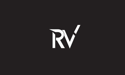 RV, VR, R, V Abstract Letters Logo Monogram