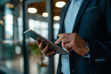 businessman using digital tablet in office