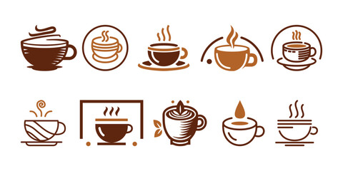 Minimalist Coffee Shop Logo set